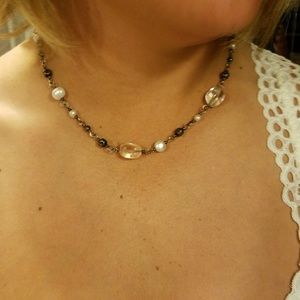 Silpada glass and pearl necklace